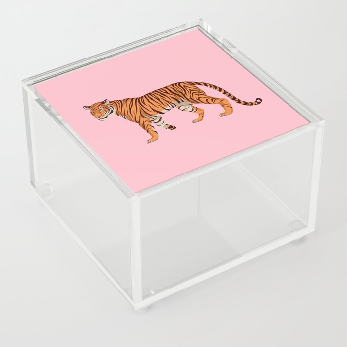 Tiger - Pink Acrylic Box