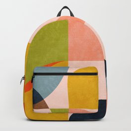 mid century abstract shapes spring I Backpack | Modern, Interior, Abstract, Curated, Geometric, Geometry, Century, Watercolor, Shape, Mid 