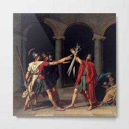 David, Oath of the horatii Metal Print | Painter, Louvre, Oath, Fineart, Empire, Academism, Academicism, David, Painting, Alba 