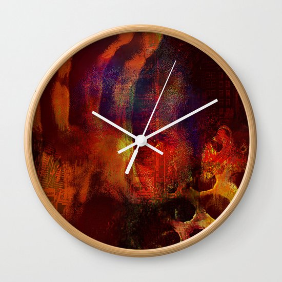 beyond the lines (This Artwork is a collaboration with the talented artist Agostino Lo coco) Wall Clock