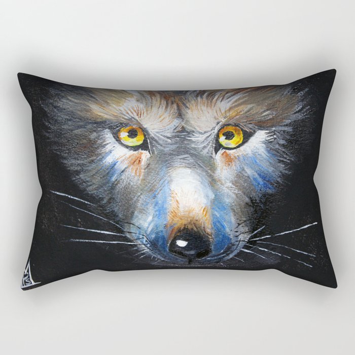 Wolf Close-Up Rectangular Pillow