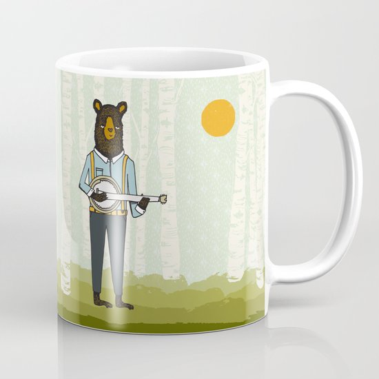 Bear's Bourree - Bear Playing Banjo Coffee Mug