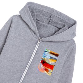 Colorful Abstract Piece Kids Zip Hoodie