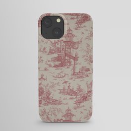Pink Toile iPhone Case