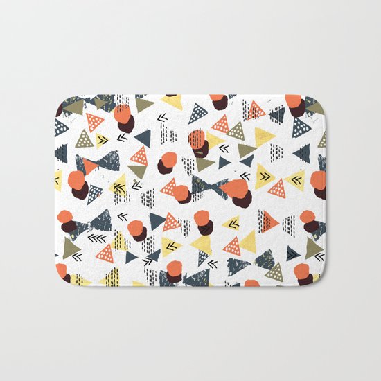 Laange - texture brushstroke art abstract painting print stamp free spirit hipster festival Bath Mat