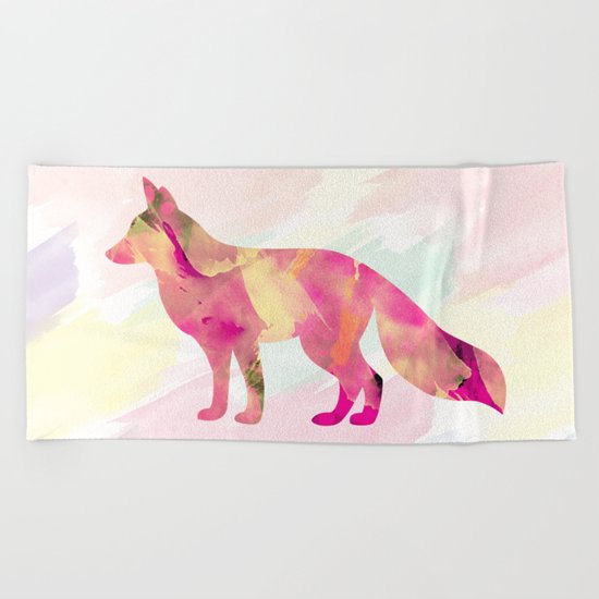 Abstract Fox Beach Towel