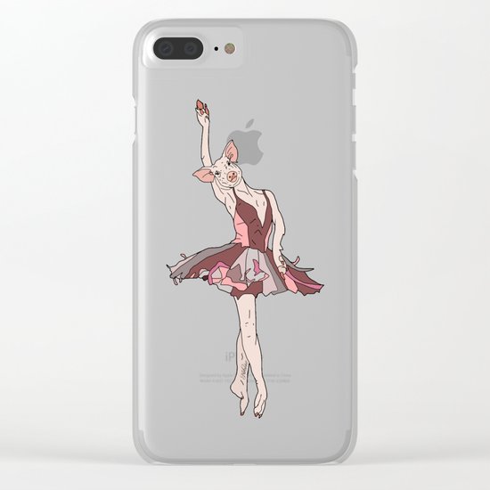 Pig Ballerina Tutu Clear iPhone Case