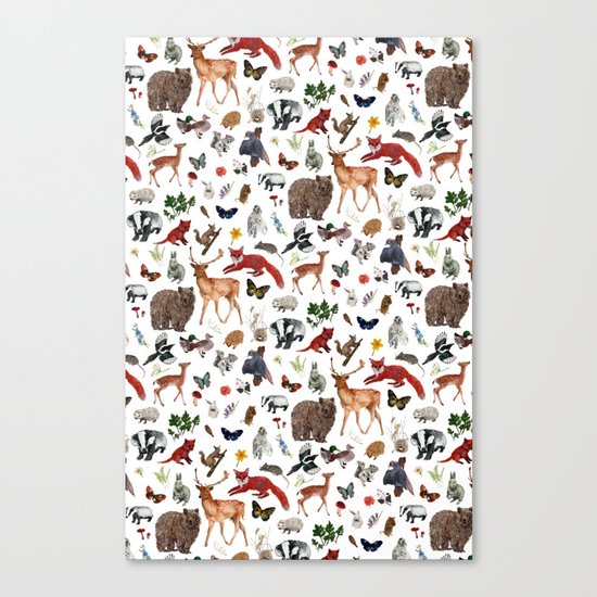 Wild Woodland Animals Canvas Print