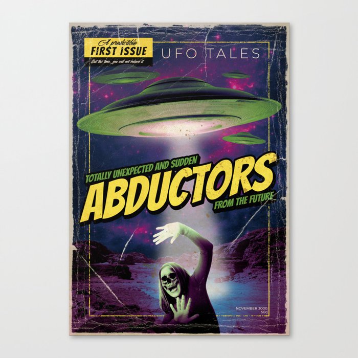 Abductors UFO Tales First Issue Canvas Print