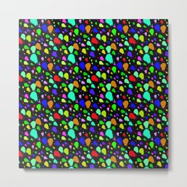 multicolored paint splashes in abstract pattern Metal Print
