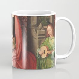 Gerard David - Enthroned Virgin and Child, with Angels Coffee Mug