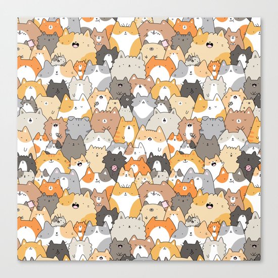Cats, Kitties and a Spy Canvas Print