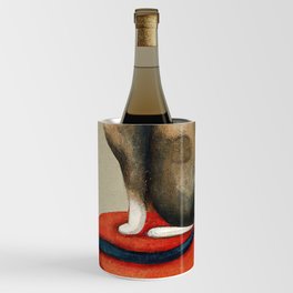 Cat in style of painting of Marcel Duchamp Wine Chiller