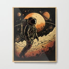 Astronaut in space Metal Print
