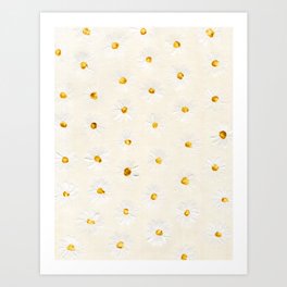 Soft Natural: Daisies Art Print