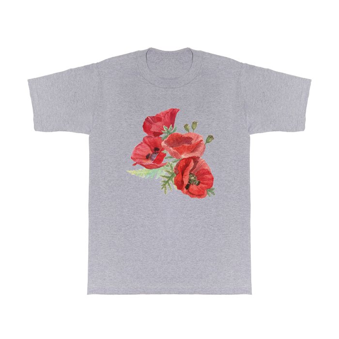 Cheerful Poppies T Shirt