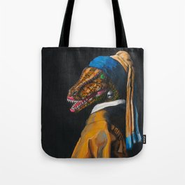 "The Clever Girl with a Pearl Earring" by Jen Hinkle Tote Bag