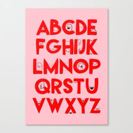 Alphabet Faces Canvas Print