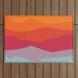 Abstract Landscape summer Outdoor Rug