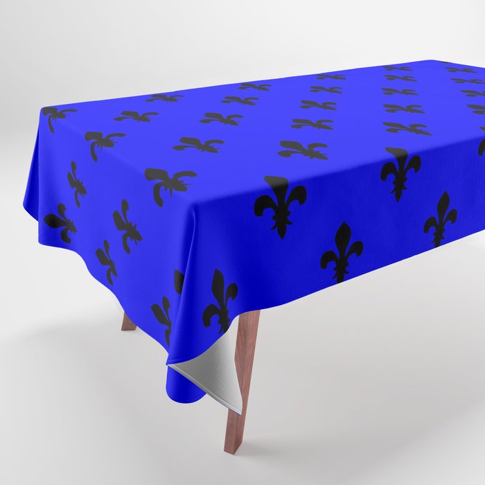 Fleur-de-Lis (Black & Blue Pattern) Tablecloth