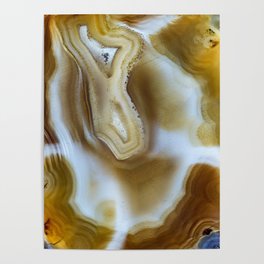 Natural geode agate slice Poster