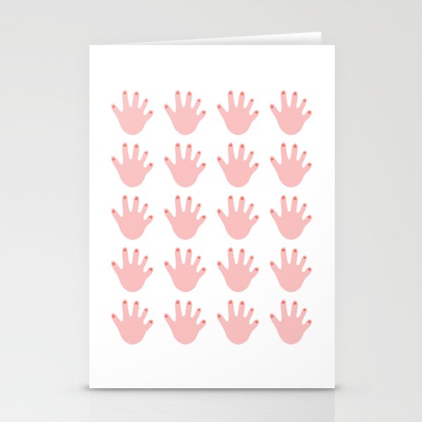 Hand Pattern Stationery Cards