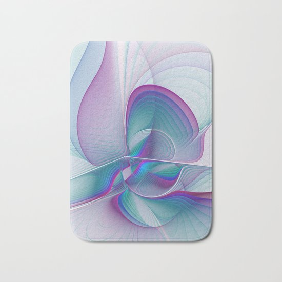 Colorful Beauty, Abstract Fractal Art Bath Mat