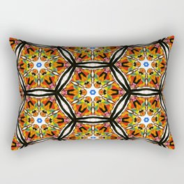 Psychedelic kaleidoscope in watercolors Rectangular Pillow