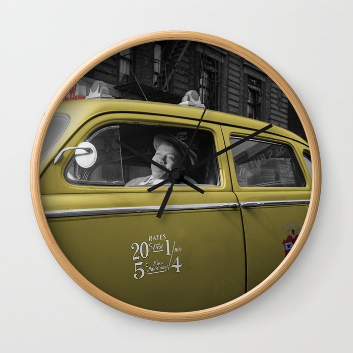 Vintage Taxi 5 Wall Clock