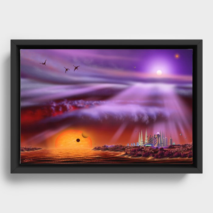 Twilight in Daylight Framed Canvas