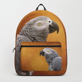 African grey parrot Backpack