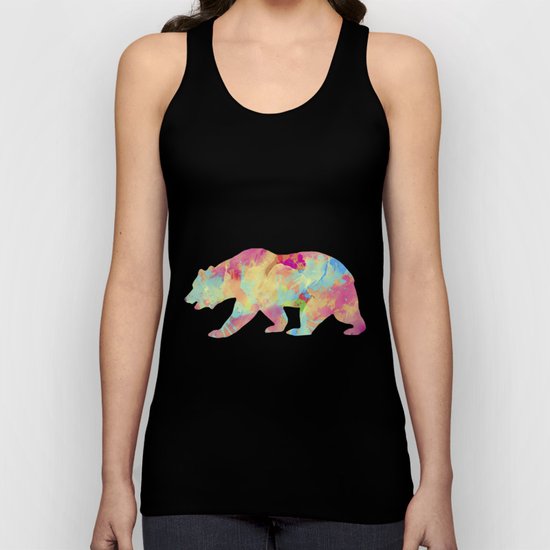 Abstract Bear Unisex Tank Top