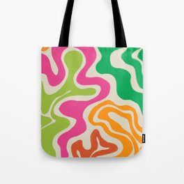 Colorful Swirls in Happy Summer Colors Tote Bag