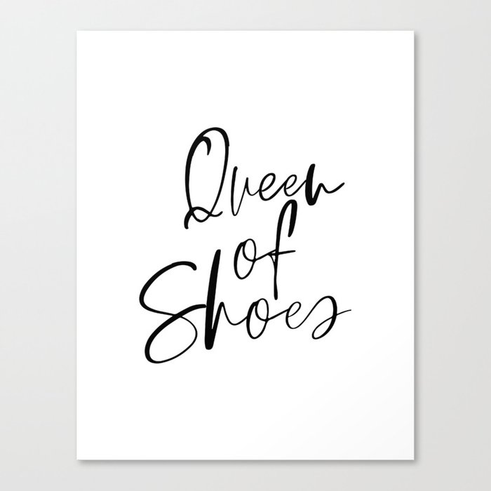 Queen Of Shoes Shoe Lover Gift Shoe Wall Art Girls Room Decor