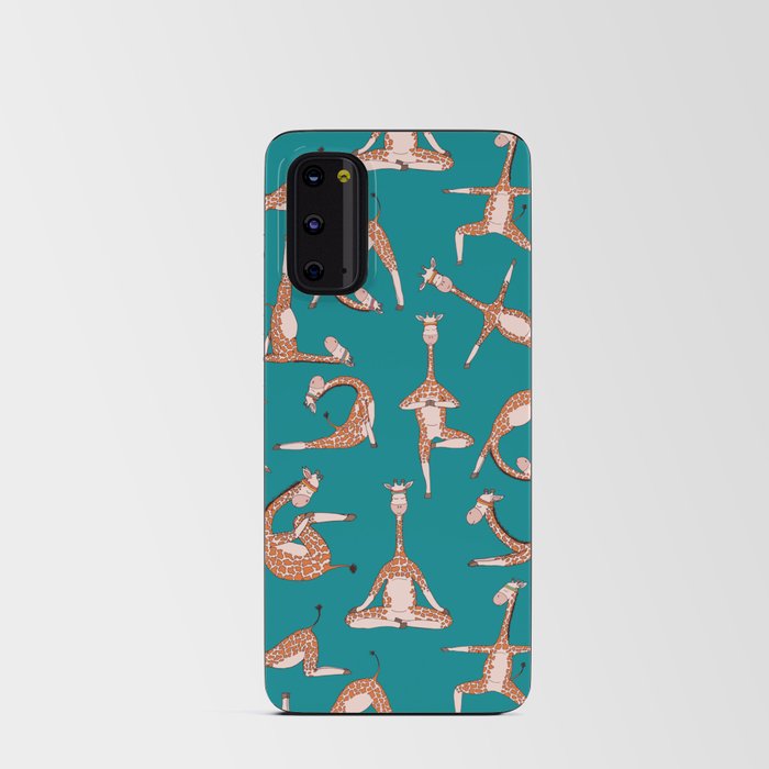 Cute Giraffes In Yoga Poses Android Card Case