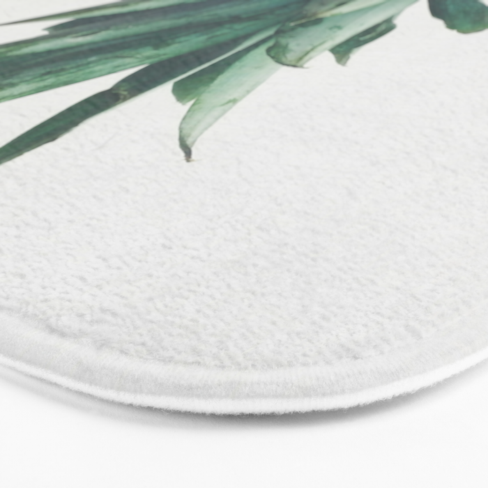 Pineapple Top Bath Mat by cassiabeck Society6