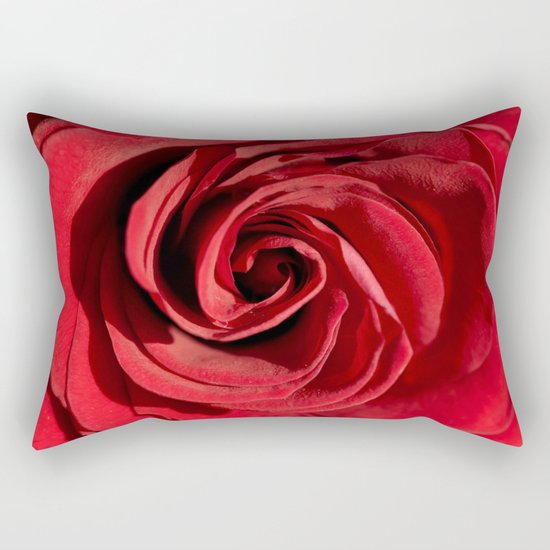Red rose in LOVE- Roses Flowers Floral Rectangular Pillow