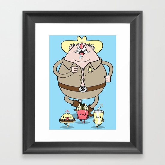 Sherif Fatman and Fast Food Framed Art Print