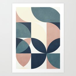 Colorful Geometric Art III  Art Print