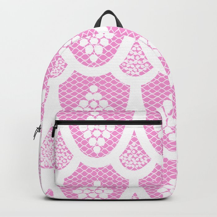 Palm Springs Poolside Retro Pink Lace Backpack