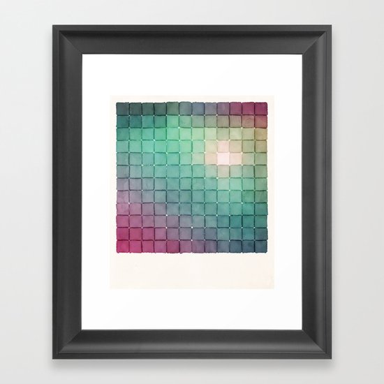 Polaroid Pixels VIII (Glow) Framed Art Print