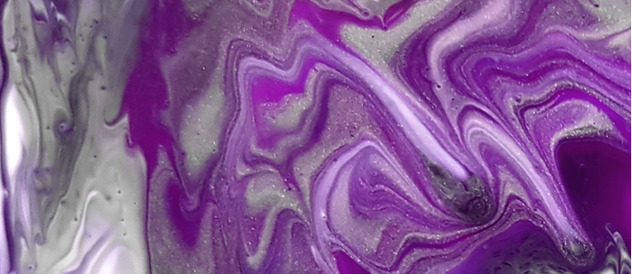 Purple/Silver Acrylic Pour Painting Coffee Mug by Designs by KC