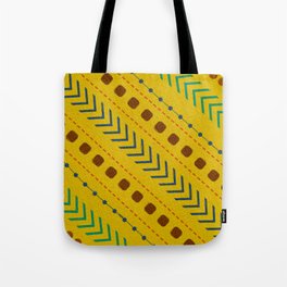 Southwestern Summer II yellow brown blue red turquoise Tote Bag