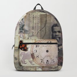 His Troubled Eyes: a ghost story collage Backpack