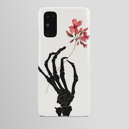 Skeleton Hand with Flower Android Case