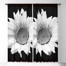 Sunflower In Black And White #decor #society6 #buyart Blackout Curtain