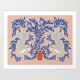 Leopard Vase Art Print