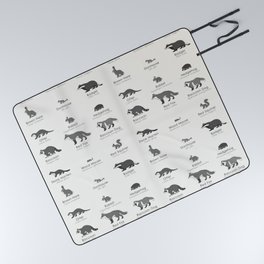 Forest Animals Identification Chart Picnic Blanket