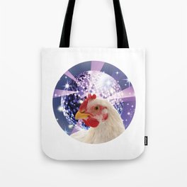 Disco chicken - Retro Vintage Funny  Tote Bag