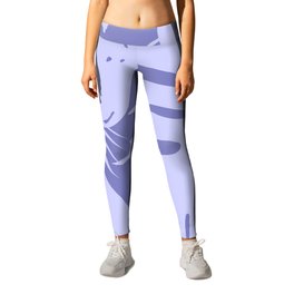 Very Peri 2022 Color Of The Year Violet Blue Periwinkle Monstera Tropical Leggings